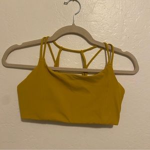Athleta Mustard Yellow Sports Bra Size S